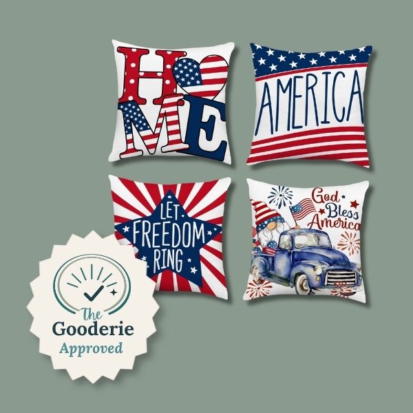 Hexagram 4th of July Pillow Covers Set of 4