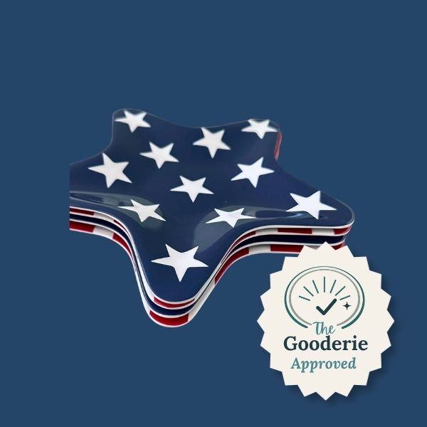 _Supreme Housewares Patriotic Star Shaped Salad Plates,